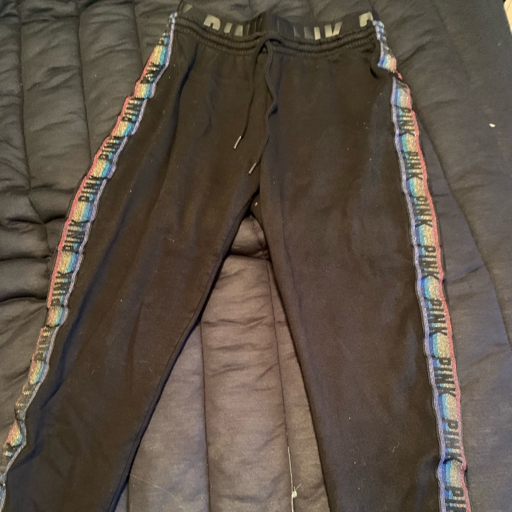 Pink brand Black sweat pants
